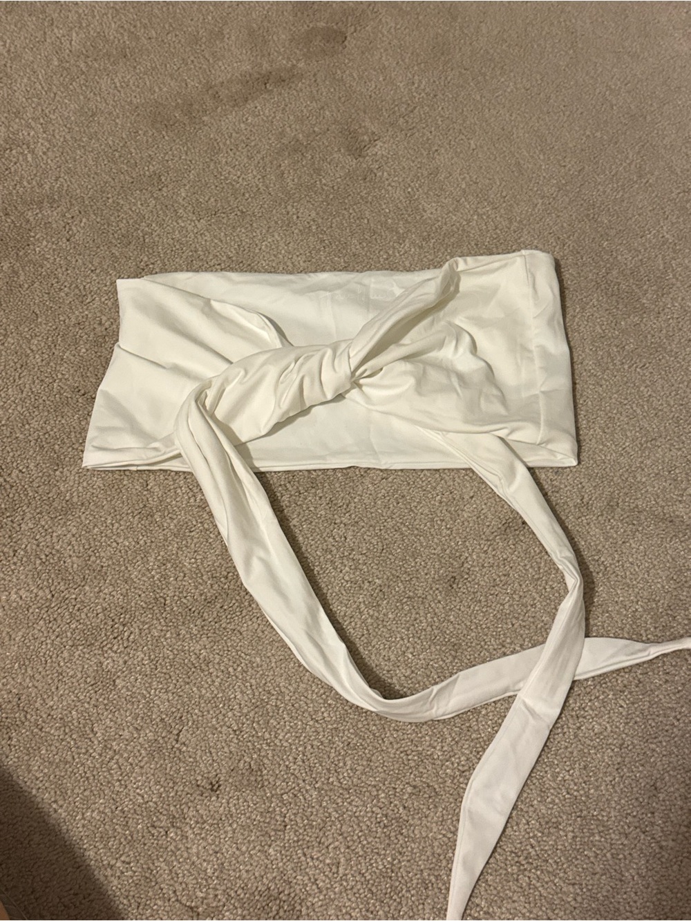 437 White Wrap Bikini Top
